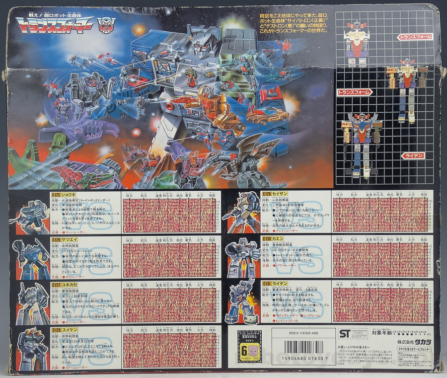 G1 ヘッドマスターズ サイバトロン トレインボット重連合体戦士ライデン | RoboToyDays